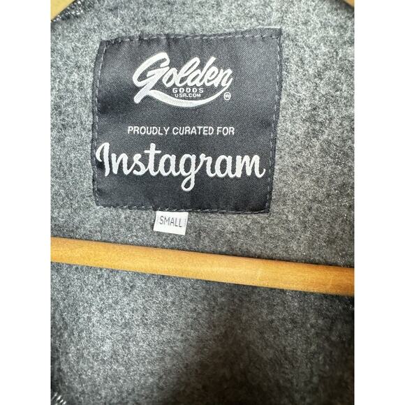 Instagram Promotional Hoodie by Golden Goods - Heather Gray Zip-Up - Size Small - Picture 3 of 8